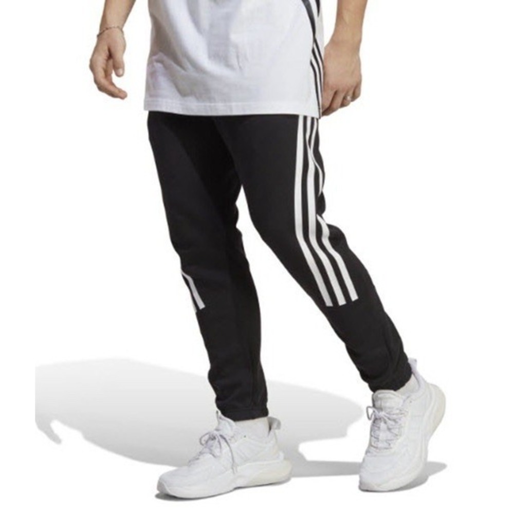 Adidas Men Future Icon 3-Stripe Knit Pants Black Run Jogger Casual XL IC8254